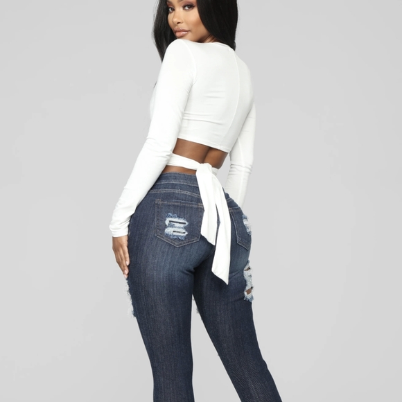 Fashion Nova All Wrapped Up Ivory Crop Wrap Top XS ✨ - Picture 5 of 11